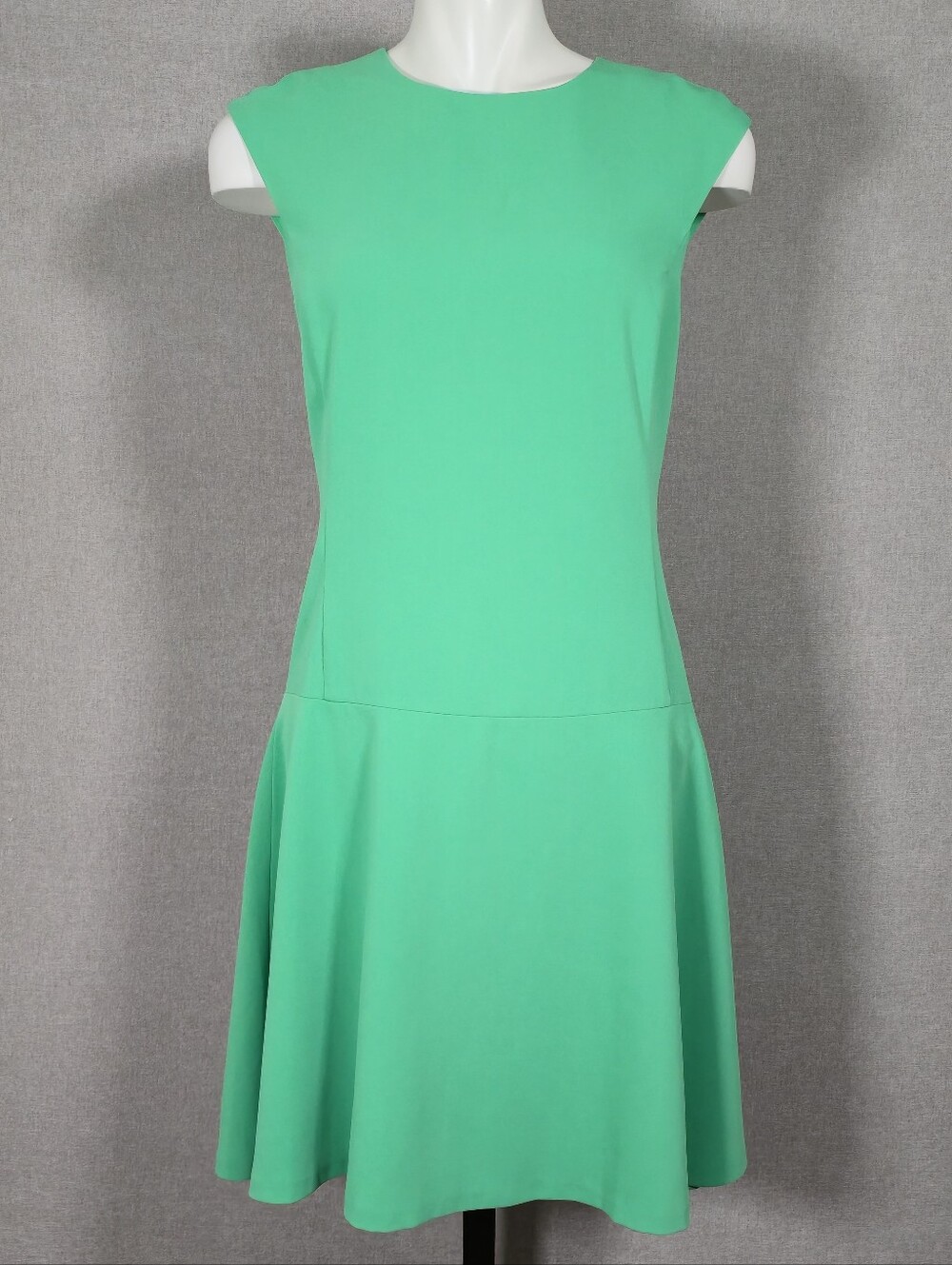 Lauren Ralph Lauren Kelly Green Drop Waist Sleeveless Fit & Flare Dress 4